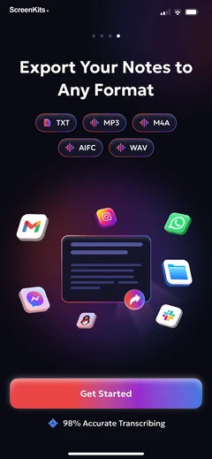 AI Summary - Meeting Notes mobile app UI screen 11