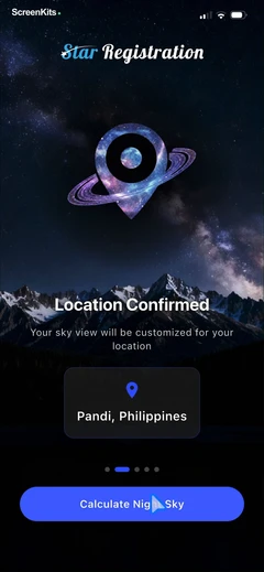 star-guide-night-sky-map mobile app UI screen 7