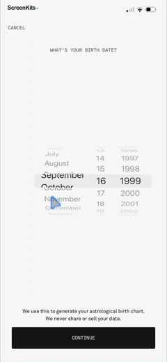 Co–Star Personalized Astrology mobile app UI screen 7
