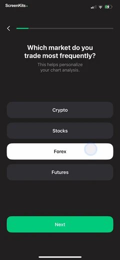 Trade AI- Chart AI Analysis mobile app UI screen 5