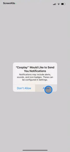 Cosplay- Future Baby Generator permissions UI screen 5