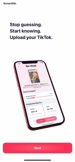 Go Viral mobile app UI screen 10