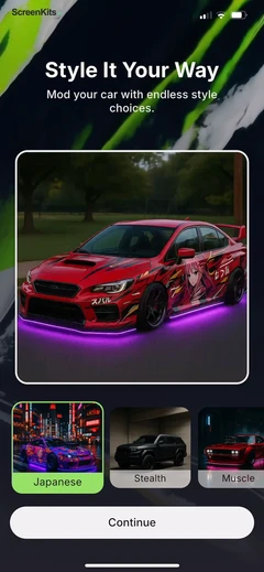 AI Car Designer Modify & Tune mobile app UI screen 10