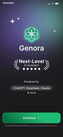 genora-ai-chat-bot-assistant mobile app UI screen 4