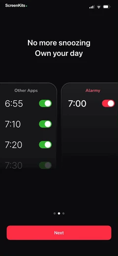 Alarmy - Loud alarm clock mobile app UI screen 3