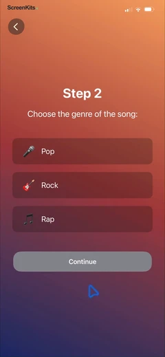 ai-song-maker-soniva-music mobile app UI screen 9