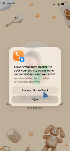 Pregnancy Tracker・App by Moms permissions UI screen 6