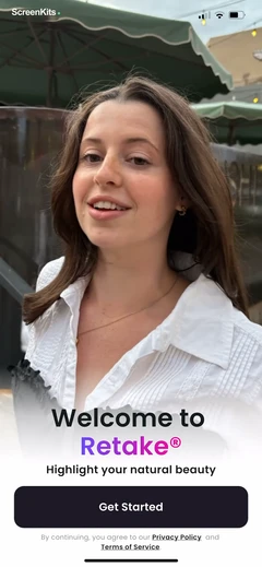 Retake AI Face & Selfie Editor onboarding UI screen 8