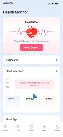 HeartFit - Heart Rate Monitor mobile app UI screen 6