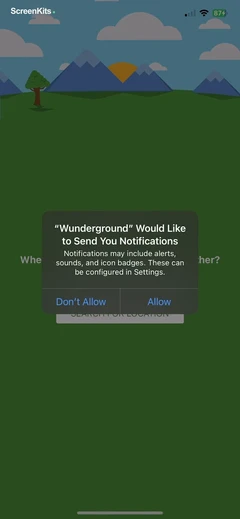 Weather Underground- Local Map permissions UI screen 5