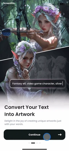 Wonder - AI Art Generator mobile app UI screen 7