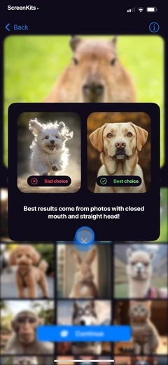 Talking Pet AI- Cat & Dog Talk mobile app UI screen 10