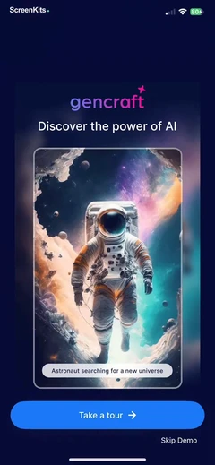 Gencraft AI Image Generator mobile app UI screen 5