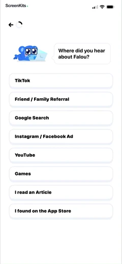 Falou - Fast language learning mobile app UI screen 9