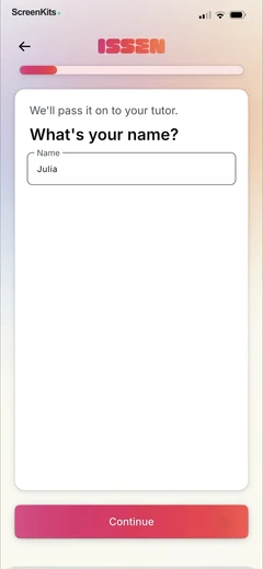 ISSEN - Voice Tutor mobile app UI screen 6
