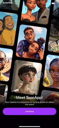 Toonapp- AI Photo & Video Art mobile app UI screen 5