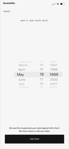 Co–Star Personalized Astrology mobile app UI screen 6