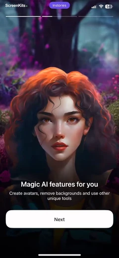 Instories- AI Photo & Video mobile app UI screen 11