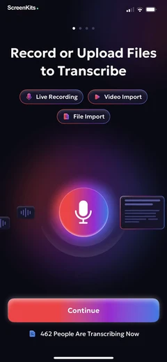AI Summary - Meeting Notes mobile app UI screen 4