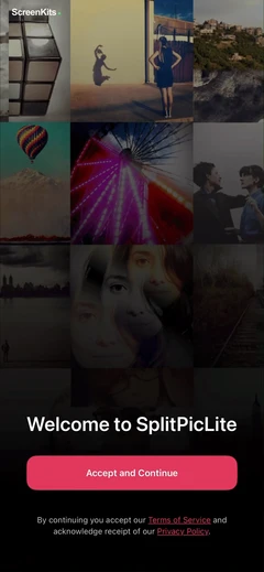 Split Pic Collage Maker Layout onboarding UI screen 3