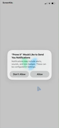 Prove It - Supplement Scanner permissions UI screen 3