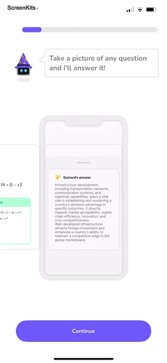 Quizard AI- Homework Helper mobile app UI screen 9