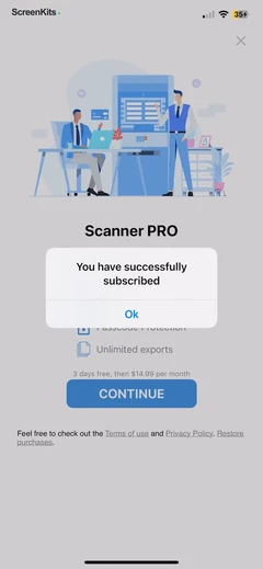 Documents to PDF Scanner paywalls UI screen 10