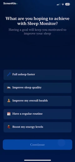 Sleep Monitor- Sleep Tracker mobile app UI screen 11