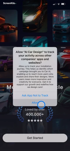AI Car Designer Modify & Tune permissions UI screen 3