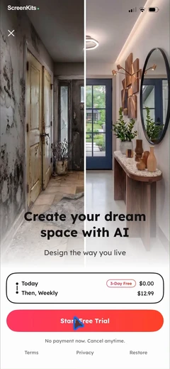 house-ai-ai-room-design-home paywalls UI screen 12