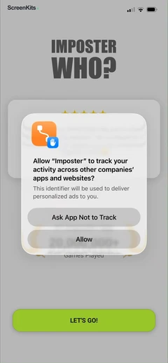 Imposter Who- - Word Game permissions UI screen 4