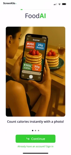 Food AI mobile app UI screen 5