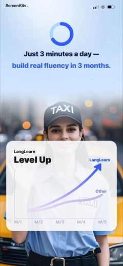 LangLearn mobile app UI screen 6