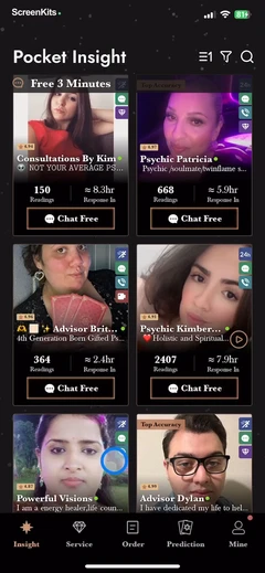 Pocket Insight Psychic Reading mobile app UI screen 7