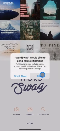 Word Swag - Cool Fonts permissions UI screen 3