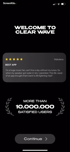 Clear Wave onboarding UI screen 5