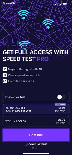 Speed Test & Wifi Analyzer + paywalls UI screen 6