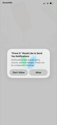 Prove It - Supplement Scanner permissions UI screen 4