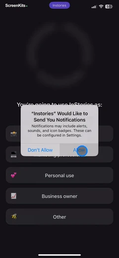 Instories- AI Photo & Video mobile app UI screen 4