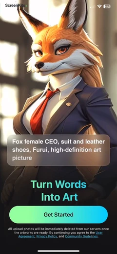 AI Art Generator,Photo Enhance mobile app UI screen 6