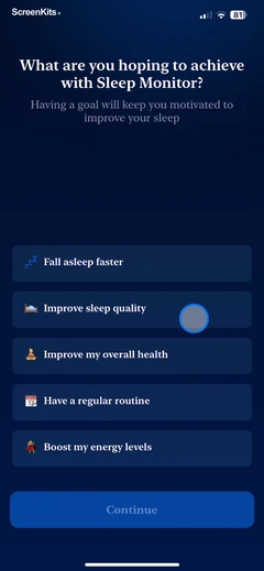 Sleep Monitor- Sleep Tracker mobile app UI screen 12