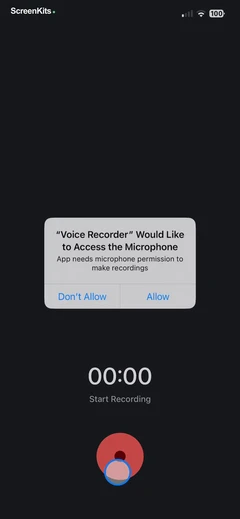 Voice Recorder & Transcribe permissions UI screen 12