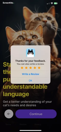 Cat Translator – Human to Pet mobile app UI screen 12