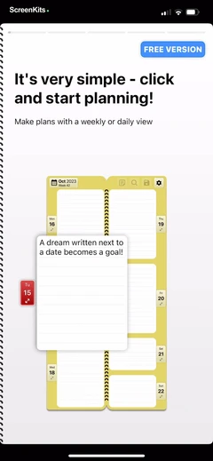 Weekly Planner - Diary, Notes mobile app UI screen 3