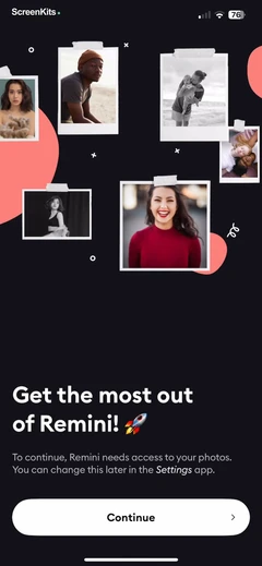 Remini - AI Photo Enhancer mobile app UI screen 10