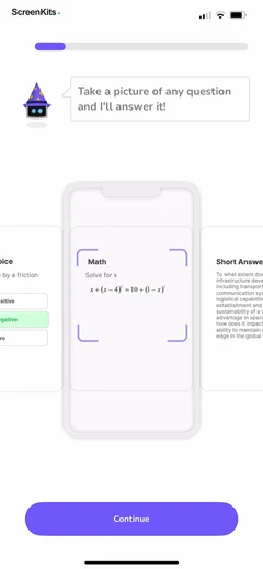 Quizard AI- Homework Helper mobile app UI screen 5