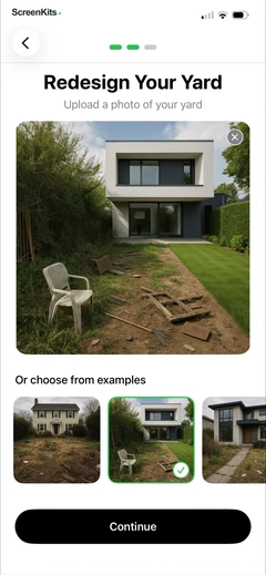 Yard AI- Backyard Design mobile app UI screen 5