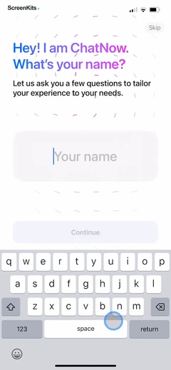 AI Chat Assistant – ChatNow mobile app UI screen 4