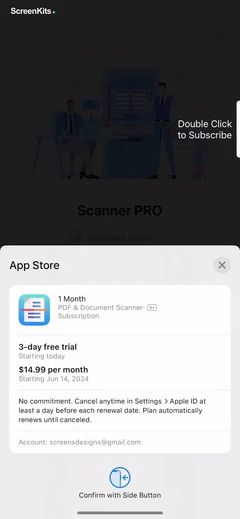 PDF & Document Scanner. mobile app UI screen 4
