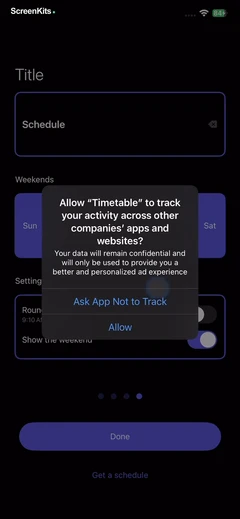 Smart Timetable- Study Planner permissions UI screen 7